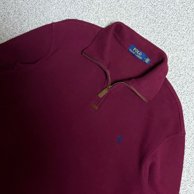 폴로 랄프로렌 반집업 니트