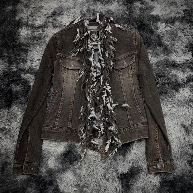 Algonquins 페인팅 테슬 데님자켓