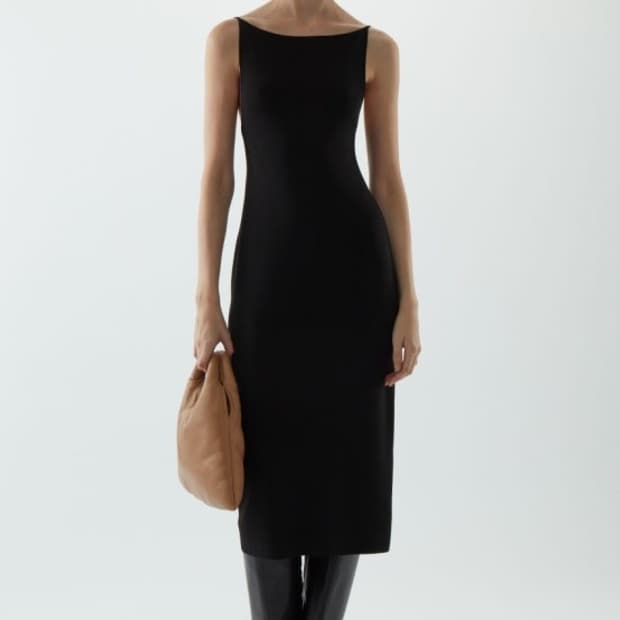 Cos 코스 백리스 니티드 슬립드레스