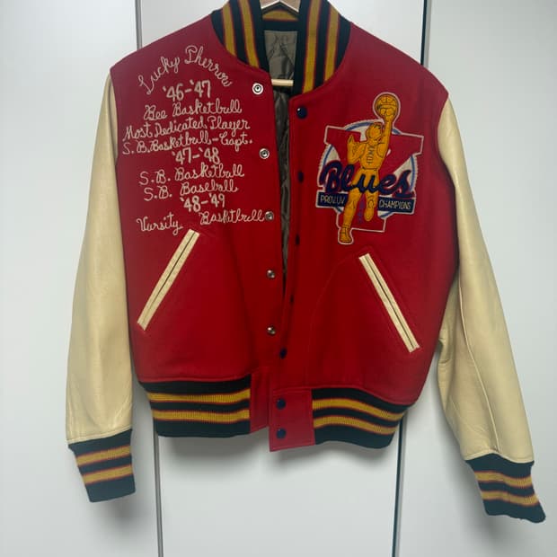 바시티 자켓 빈티지 