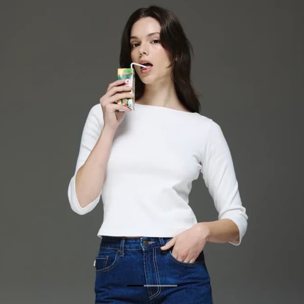 글로니 3/4 G COMFORT TEE (WHITE)