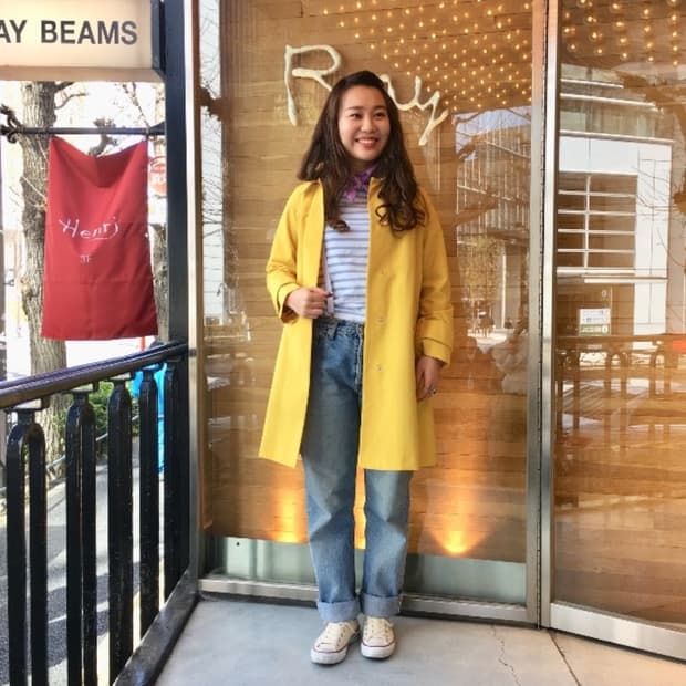 레이빔즈 후드 스탠카라 코트