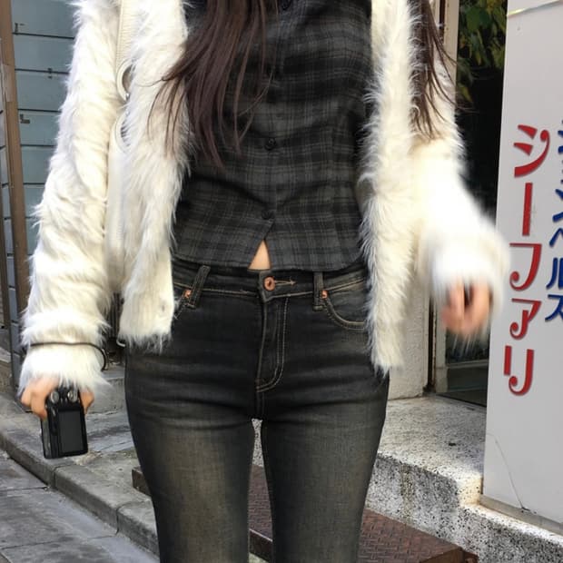 아워캐비넷 도쿄 체크 셔츠