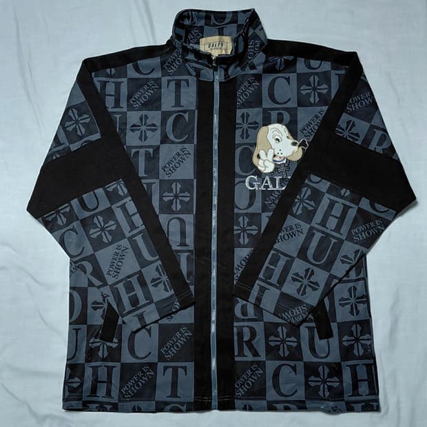 [Free] GALFY 갈피 올오버 패턴 빅 강아지 자수 져지 트랙탑