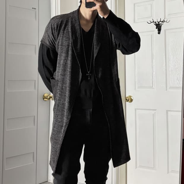 롱 가디건 숄카라 오다기리조mood