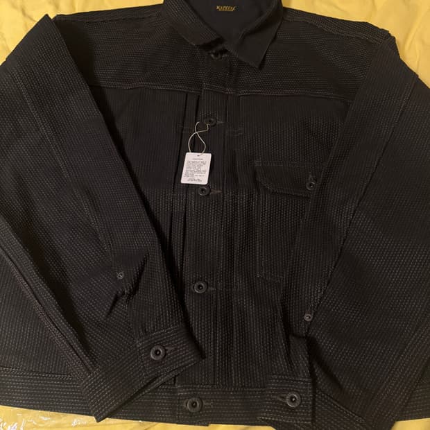 캐피탈 센츄리 no9 1st 데님 자켓 블랙 6사이즈