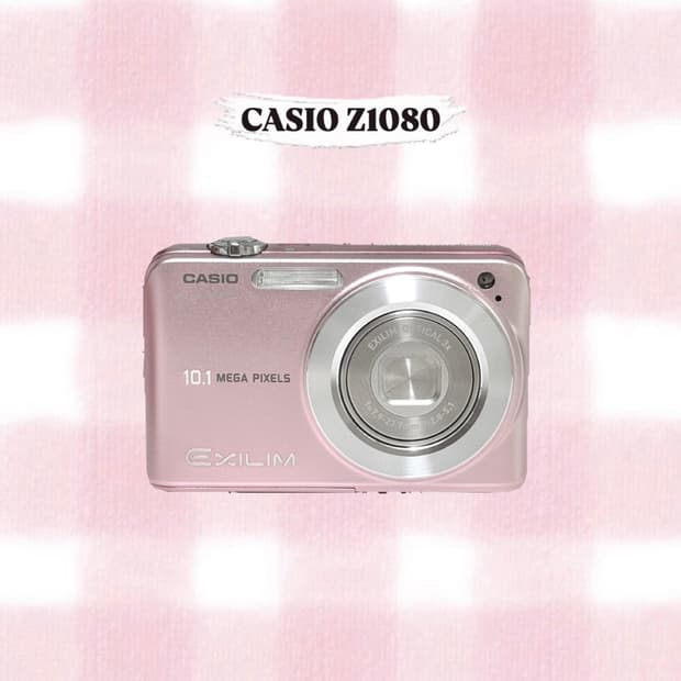 카시오 엑슬림 Z1080 베이비핑크 빈티지디카