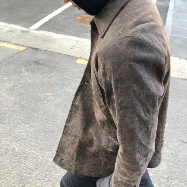 요지야마모토 레더 자켓