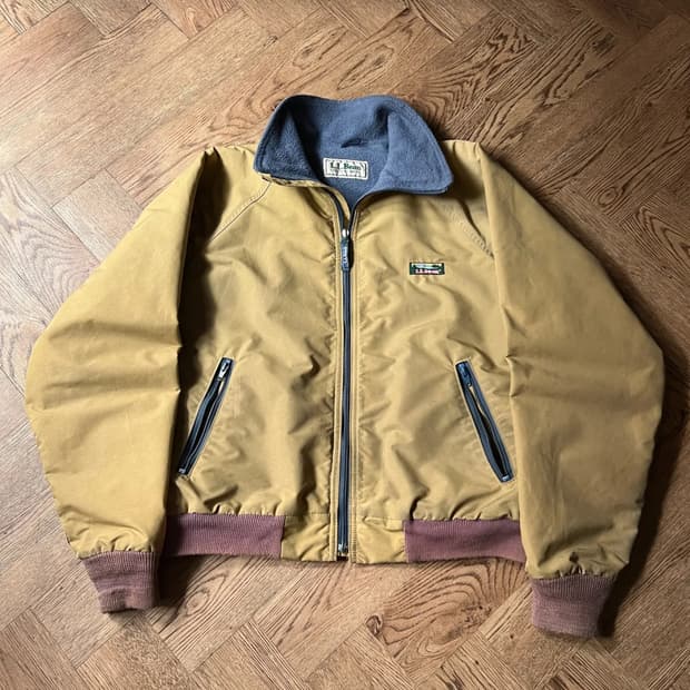 [L]90's L.L.Bean USA 엘엘빈 플리스라이닝 베이지 웜업자켓