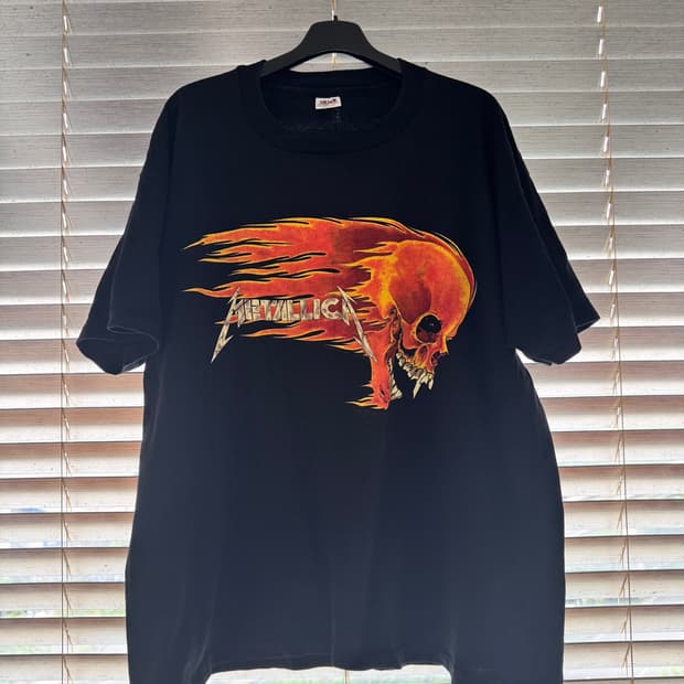 [XXL] 90s Metallica 메탈리카 Flaming Skull