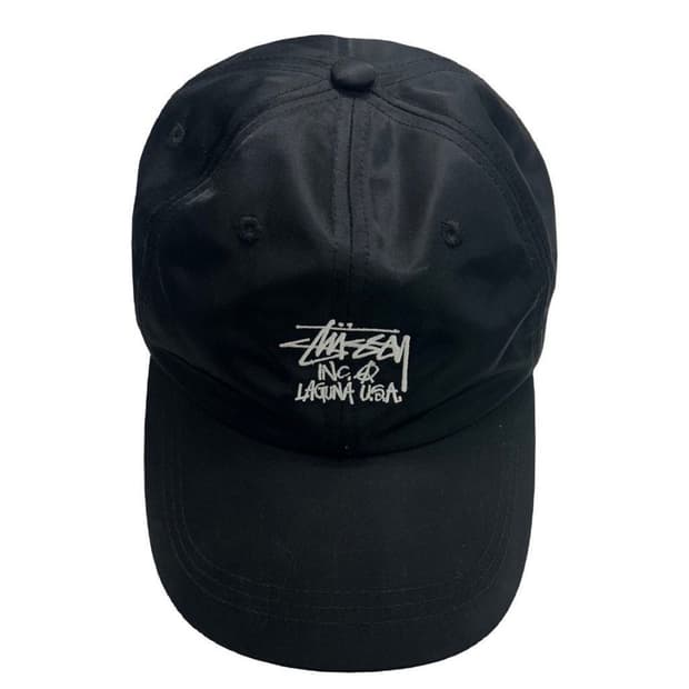 스투시 나일론 6판넬캡 블랙