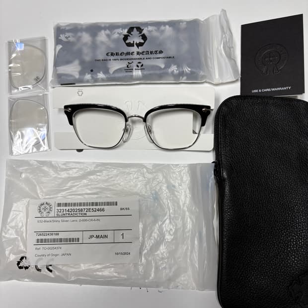 크롬하츠 안경 슬런트레딕션1 52 블랙/실버