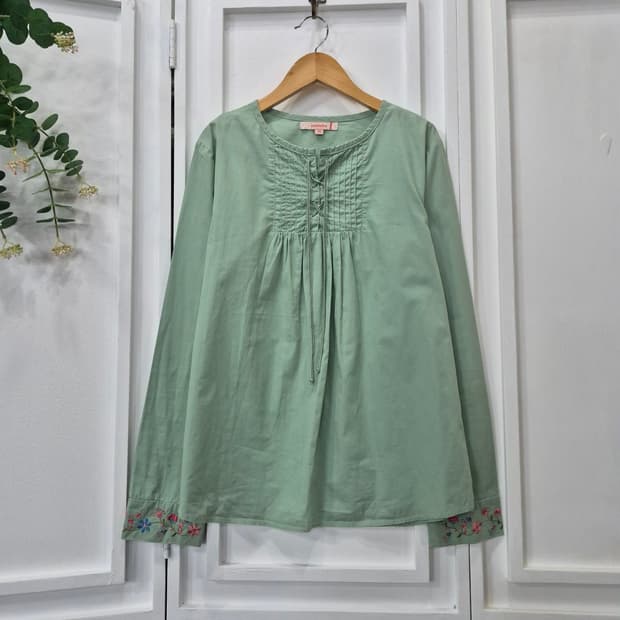 쌈지 하구미 꽃자수 셔츠 모리룩 