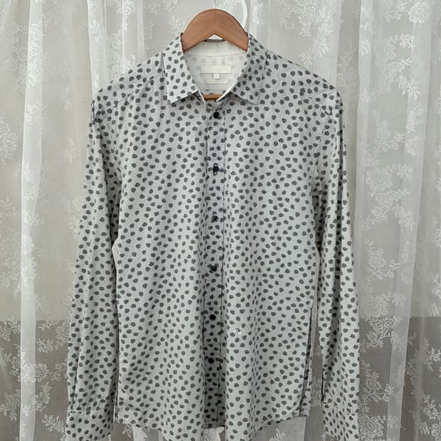 M) 디젤 슬림핏 스컬 패턴 셔츠 그레이