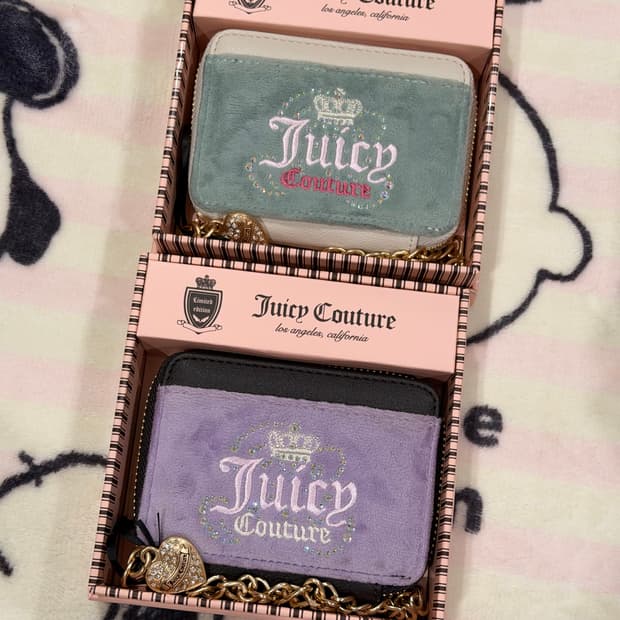 [신상✨] 쥬시꾸뛰르 체인 카드지갑 블루🩵 퍼플💜