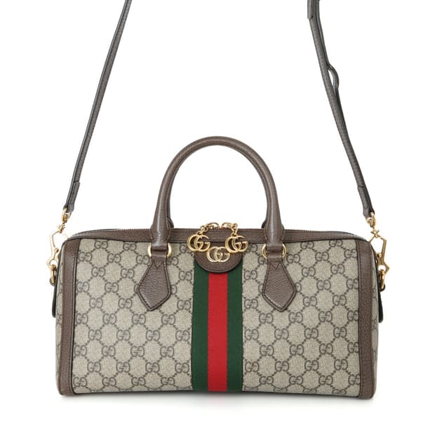 구찌 오피디아 보스턴 GG 수프림 삼선 크로스 탑핸들 524532