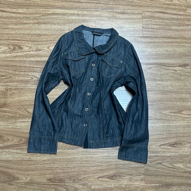 빈티지 청 셔츠 자켓 오네갸루 로걀 긱시크 코이세이오깔 모리걸 고딕 고스