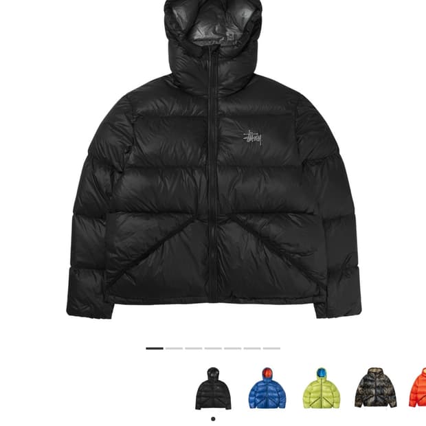 스투시 다운파카 마이크로 립스탑 패딩