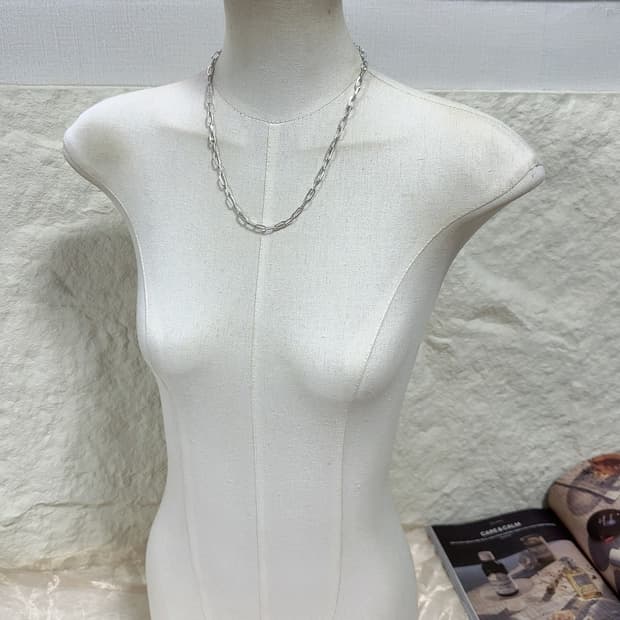 빈티지  canvas 마테 체인 목걸이
