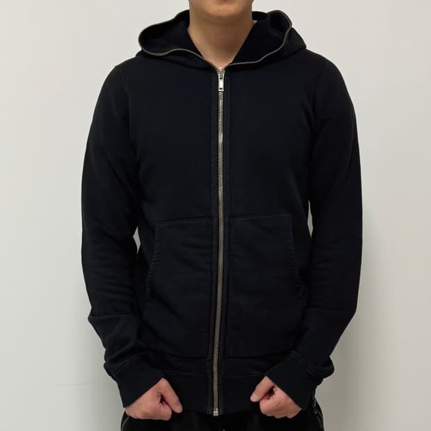 릭오웬스 13FW 다크쉐도우 김프 후드집업 블랙