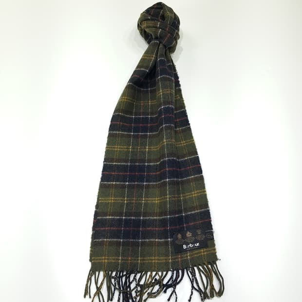 MX492 바버 90s 스코틀랜드판 램스울 클래식타탄 머플러 목도리