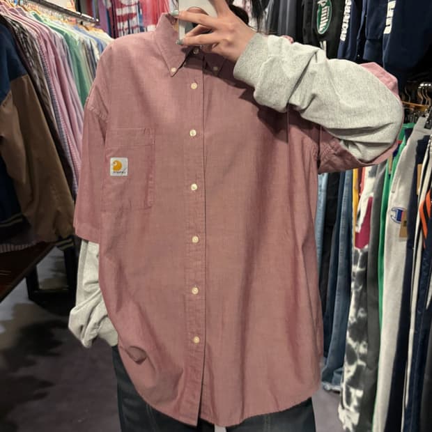 [IM] Carhartt 칼하트 반팔 셔츠 빈티지 레드