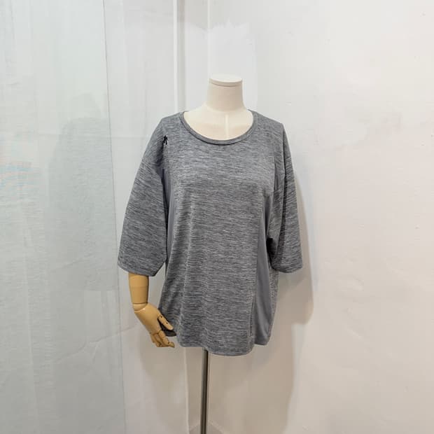 (XL)데상트 멜란지그레이 운동복 반팔러닝복 4932