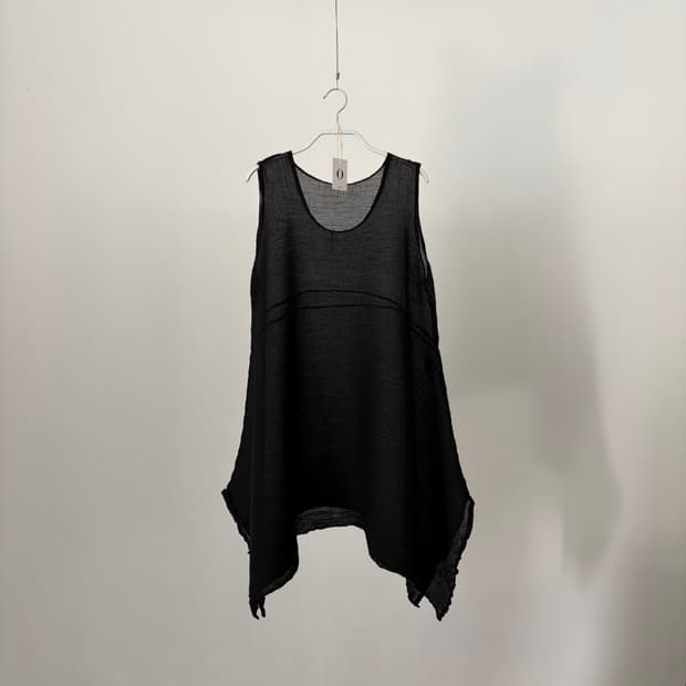 Sheer Crinkle Tunic Sleeveless