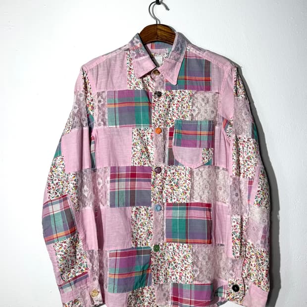 jipijapa 레이스 패치워크 셔츠