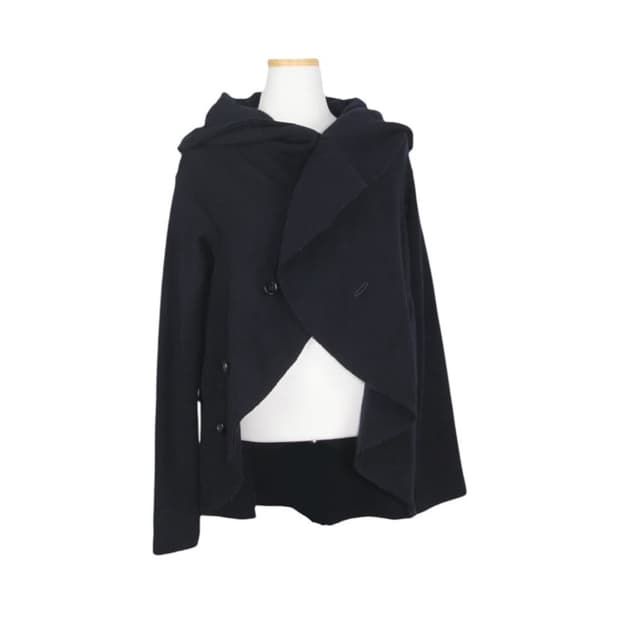 Comme des Garcons 꼼데가르송 비대칭 드레이프 가디건 네이비