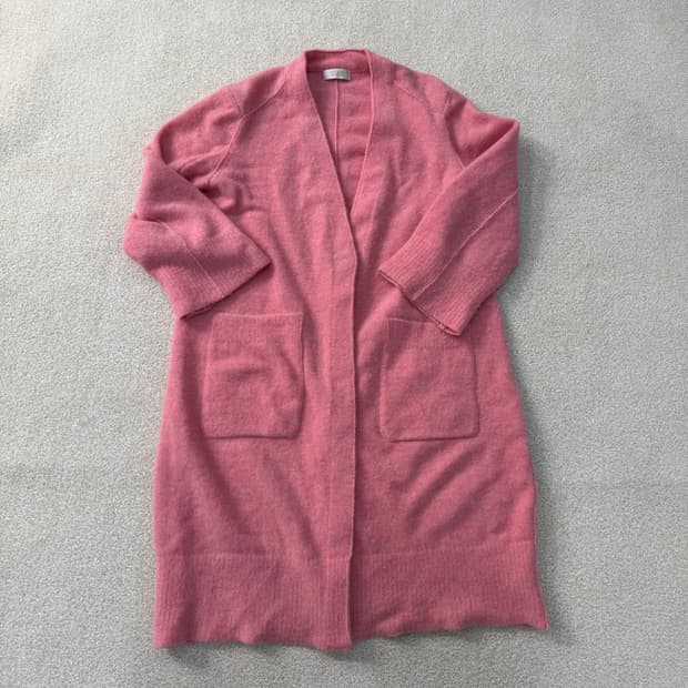 90 한섬 타임 캐시미어 롱 니트 가디건 0120T