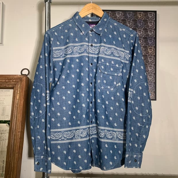 노스페이스 퍼플라벨 페이즐리 셔츠