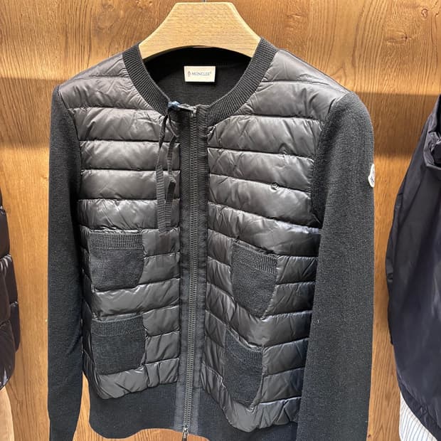 몽클레어 여성 패딩 니트 가디건 블랙 L 택달린 새상품