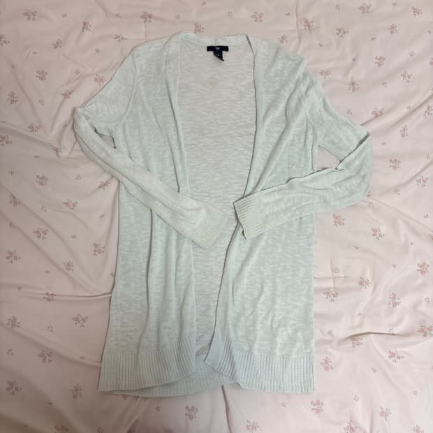 갭 여름 롱 가디건 민트색 