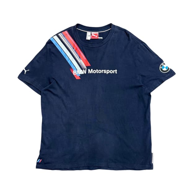 (XL) 푸마 BMW Motorsport 반팔 티셔츠 네이비