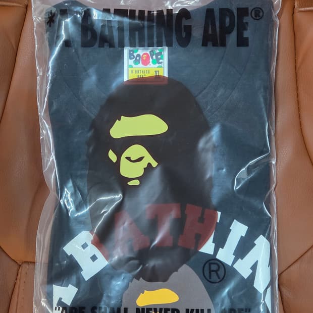 베이프컬리지 반팔티 블랙 XL (새상품/정품)