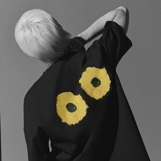 송지오옴므 x 송민호 블랙 썬플라워 반팔티