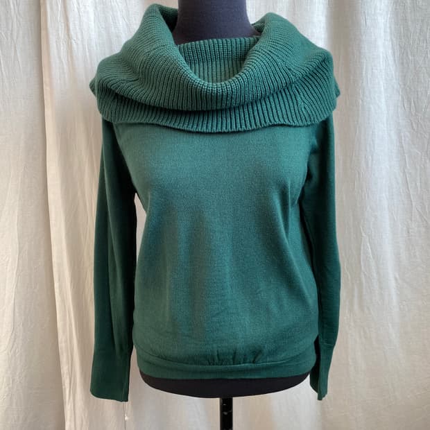 LA DO DA 청록 하이넥 니트(M/미사용품)