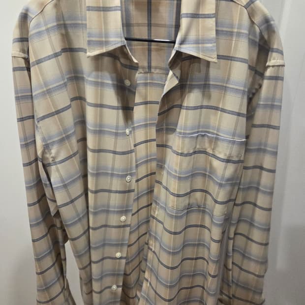 24SS 오라리 슈퍼라이트 울 체크 셔츠 3사이즈