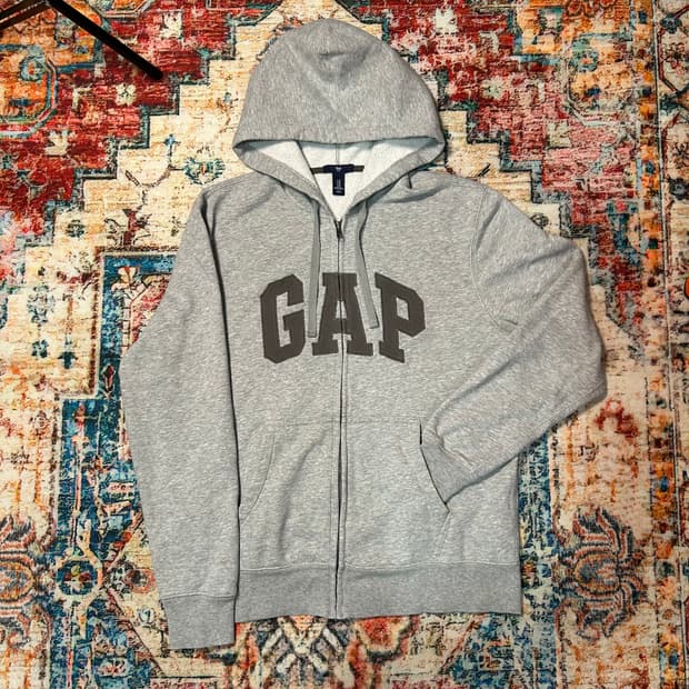 [L] 갭 gap 그레이 후드 집업