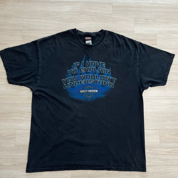 harley davidson blue flame 할리데이비슨 티셔츠