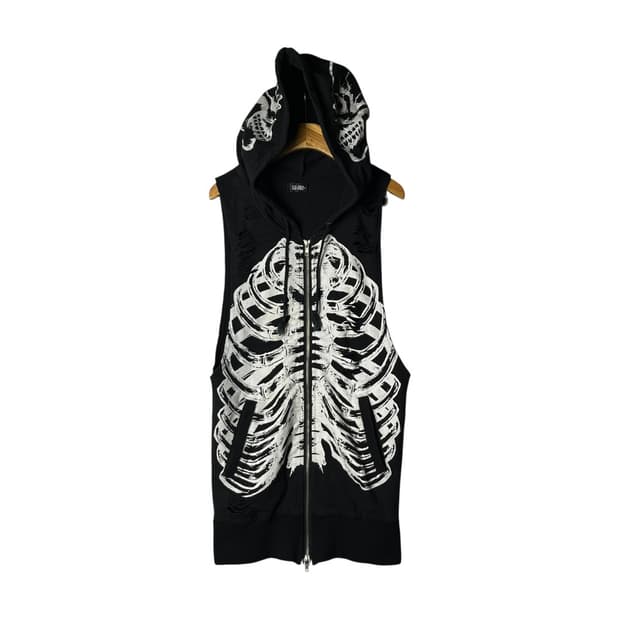 [GLAD NEWS] 글래드뉴스 스켈레턴 슬리브리스 후드집업