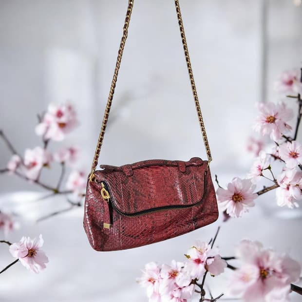 무료배송ㅣ힐리앤서스 레드 레더 체인 가방 숄더백 클러치백