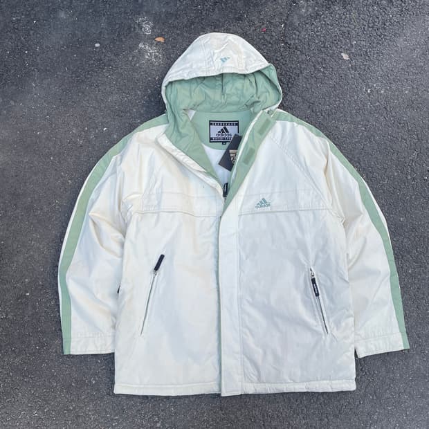 90s 아디다스 새제품 대대장 스키 패딩 올드스쿨 누빔 점퍼 110