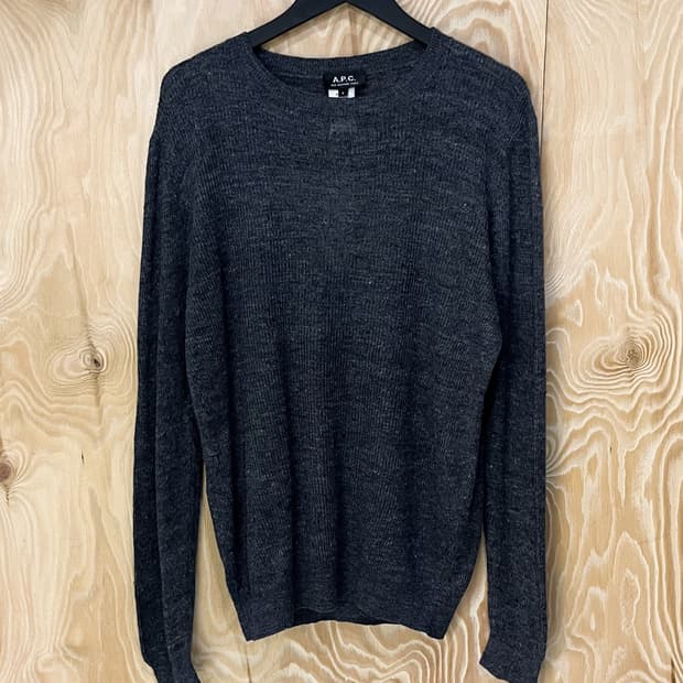 아페쎄 리넨 리브드 스웨터