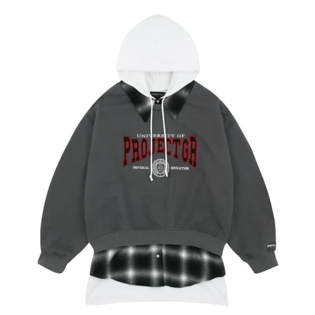 프로젝트지알 3 레이어드 스웻셔츠 차콜