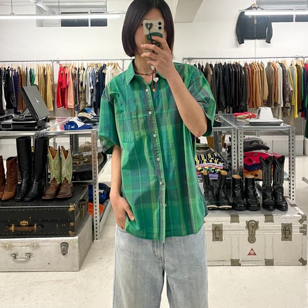 GLOBAL WORK check shirt 글로벌 워크 체크 셔츠