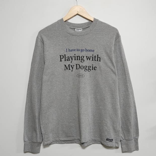 프리사이즈 LAZYZ 레이지지 레터링 긴팔 티셔츠