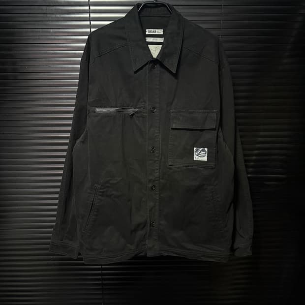 ETCE 이티씨이 기어 포켓 코튼 셔츠 자켓 빈티지 스웨이드 L 100