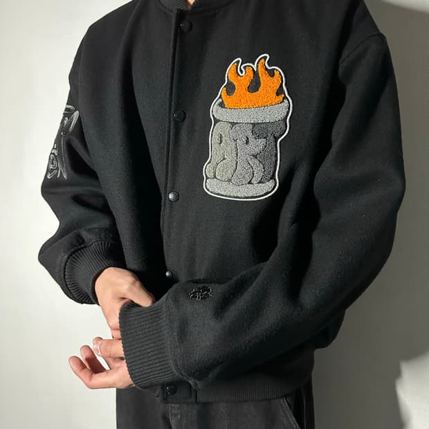 X-Large Varsity Jacket (Black)